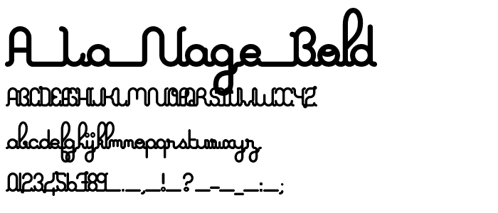 A La Nage Bold font